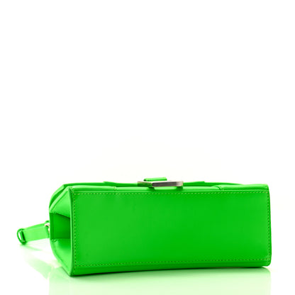 Balenciaga Shiny Box Calfskin Hourglass Top Handle Bag XS Acid Green 4 of 11