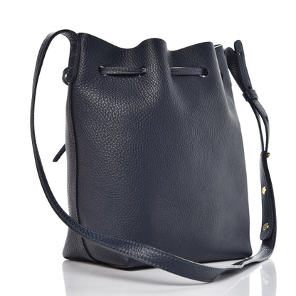 Mansur Gavriel Tumbled Calfskin Mini Bucket Bag Blue 3 of 9