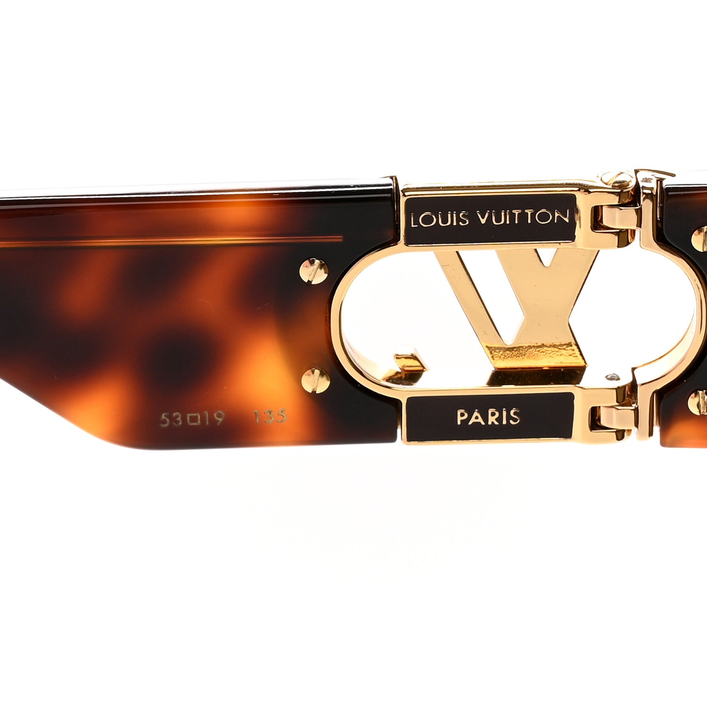 Acetate LV Link Square Sunglasses Z1479W Dark Tortoise