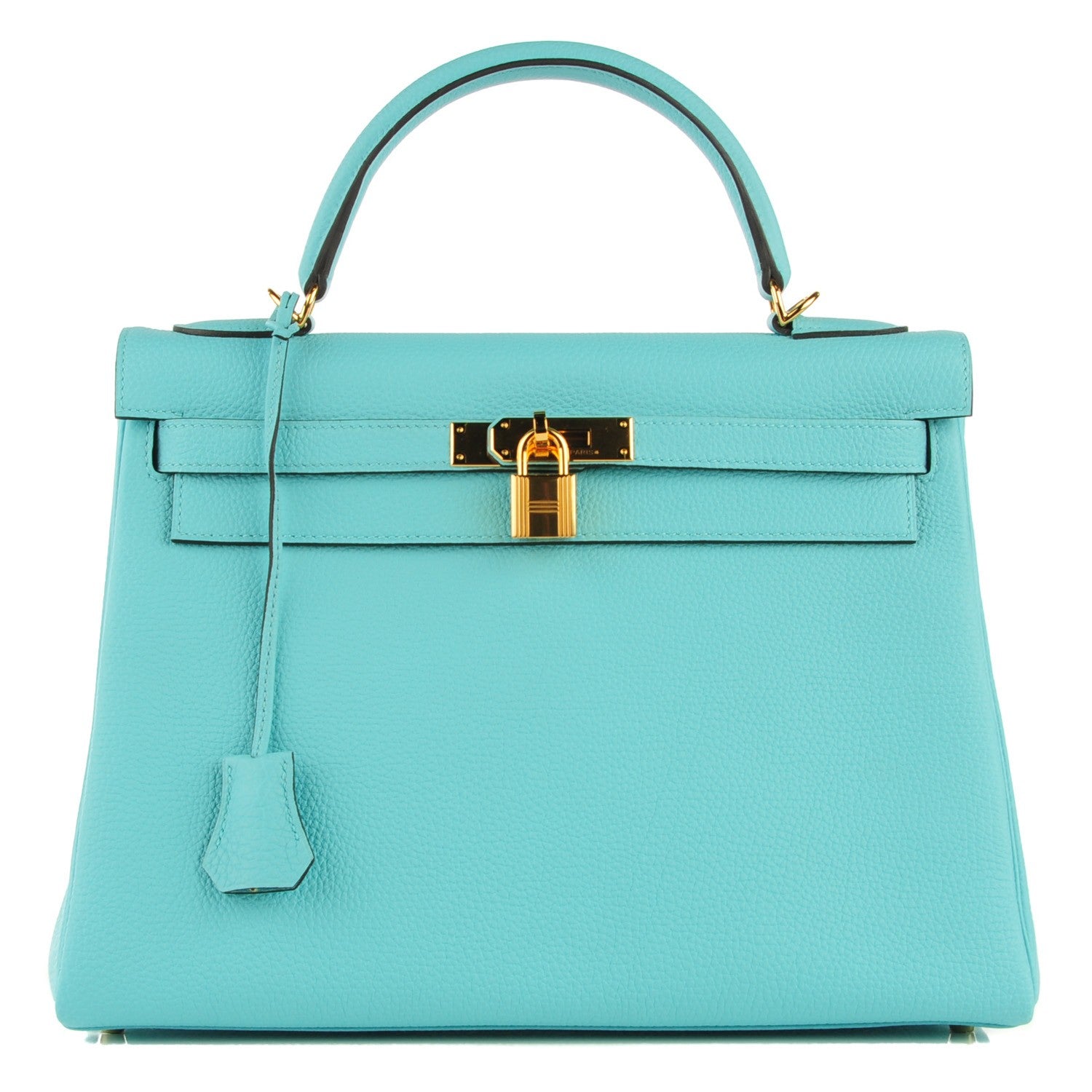 Hermes Togo Kelly Retourne 32 Bleu Atoll 1 of 24