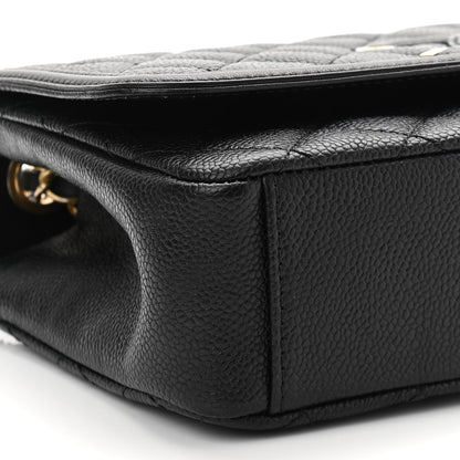 Chanel Caviar Quilted Medium CC Filigree Flap Black 9 of 13