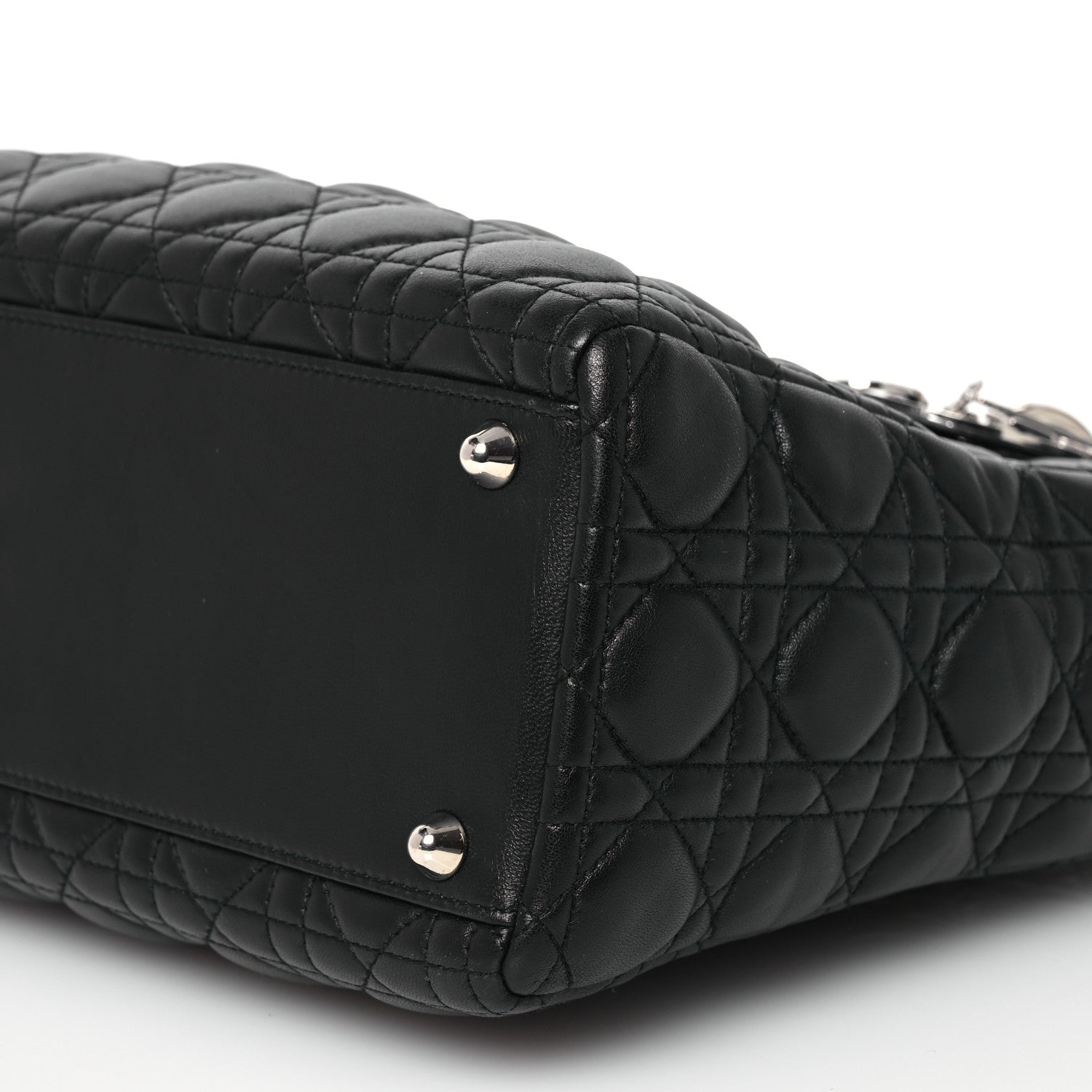 Christian Dior Lambskin Cannage Large Lady Dior Black 10 of 13