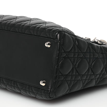 Christian Dior Lambskin Cannage Large Lady Dior Black 10 of 13