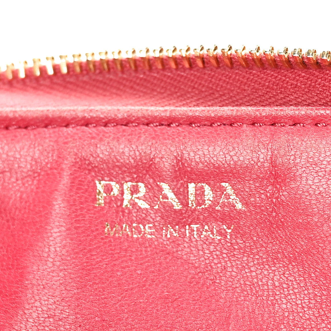 Prada Saffiano Metal Zip Around Key Holder Peonia 6 of 9