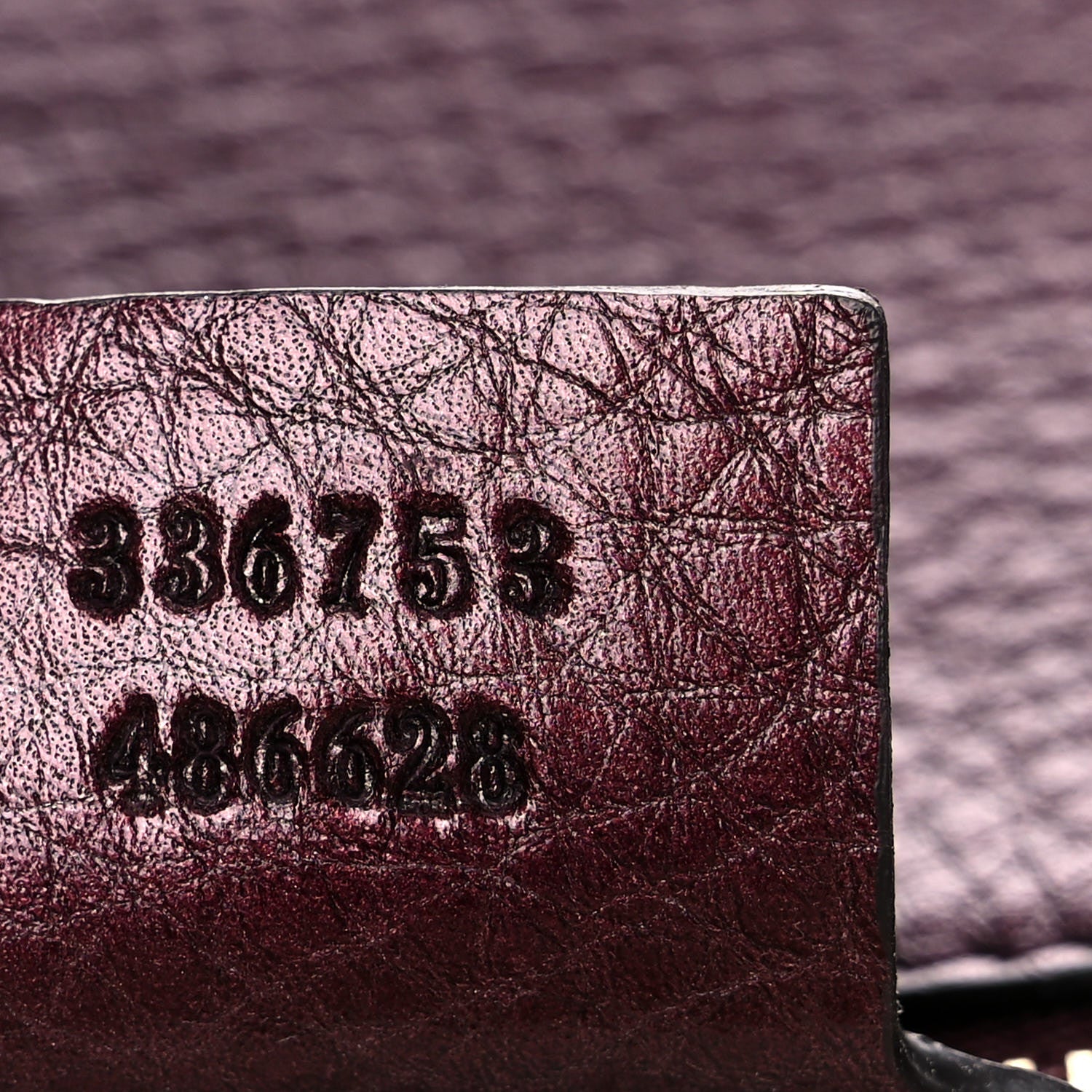 Gucci Metallic Cellarius Calfskin Medium Soho Clutch Classic Burgundy 8 of 13
