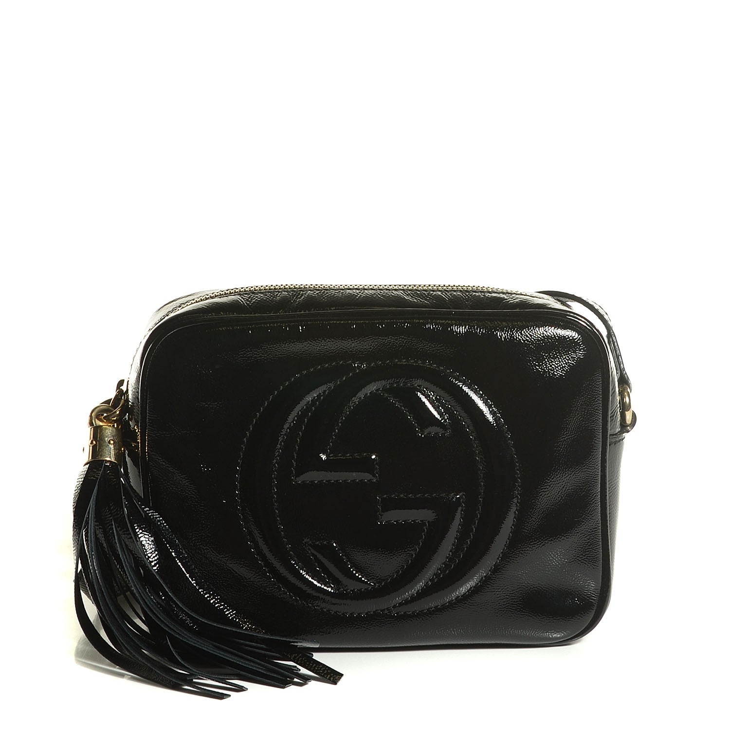 Gucci Soft Patent Small Soho Disco Bag Black 1 of 9