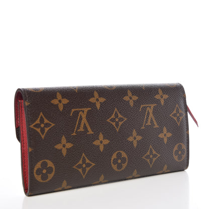 Louis Vuitton Monogram Emilie Wallet Red 3 of 9