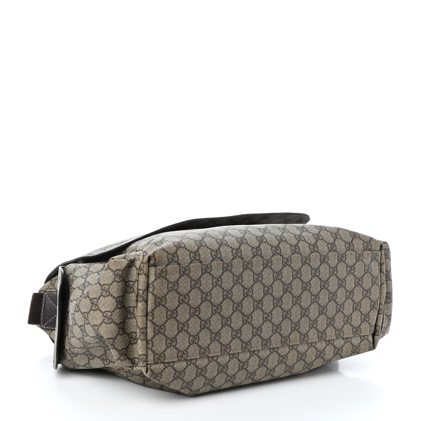 GG Plus Monogram Messenger Diaper Bag Dark Brown