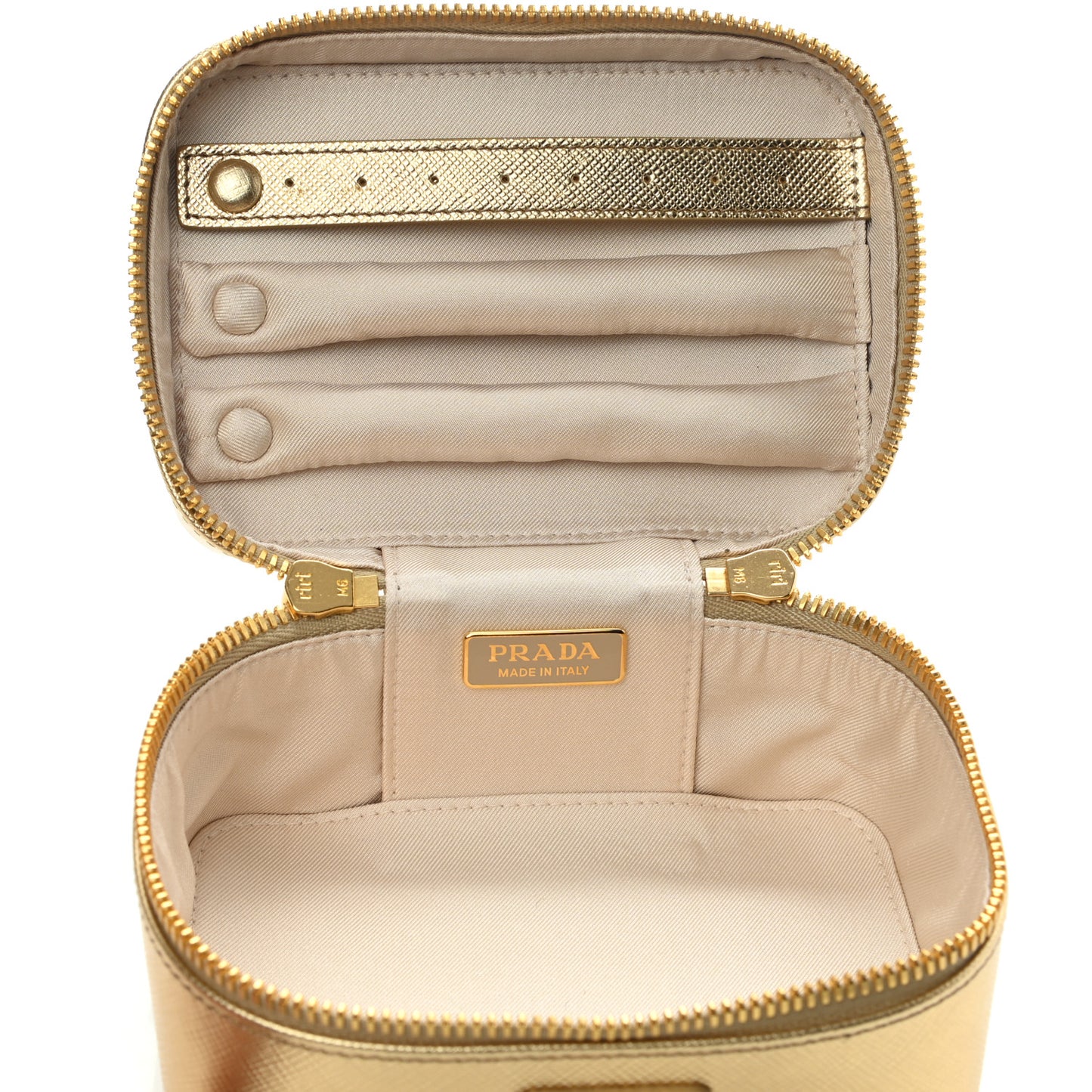 Saffiano Beauty Case Platino