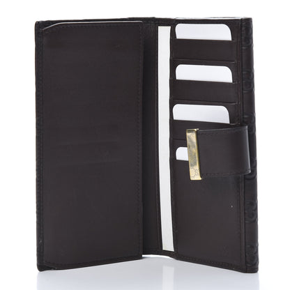 Gucci Guccissima Margaux Calfskin Icon Bar Continental Flap Wallet Chocolate 5 of 10