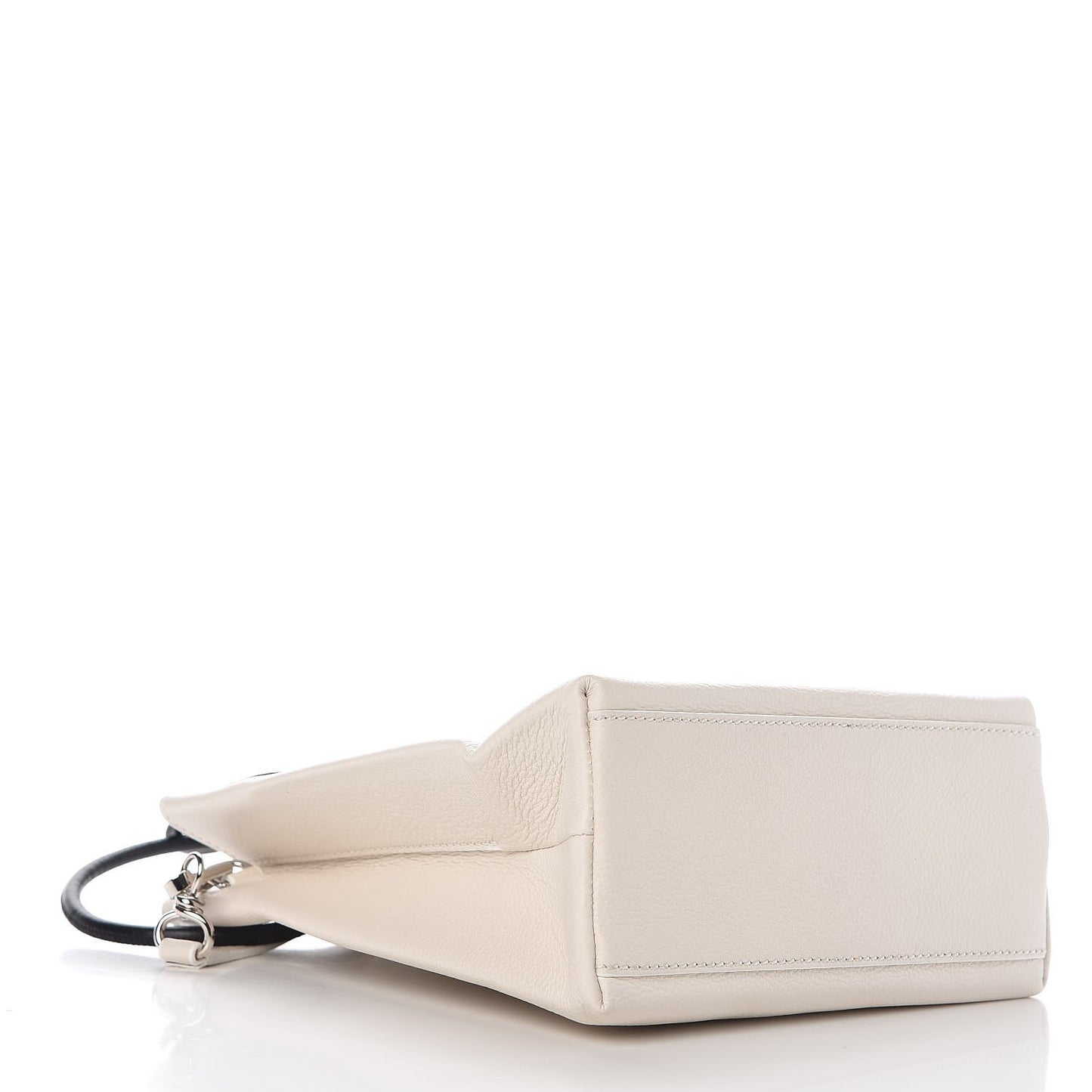 Calfskin Logo XXS Shopping Tote White