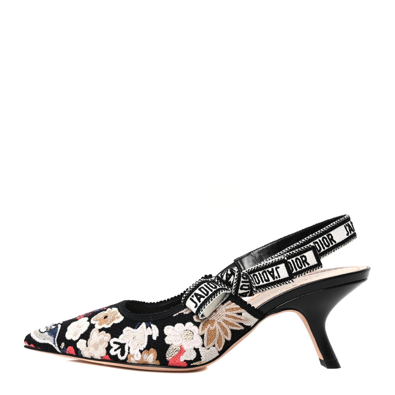 Christian Dior Canvas Embroidered Pop J'Adior Slingback 65mm Pumps