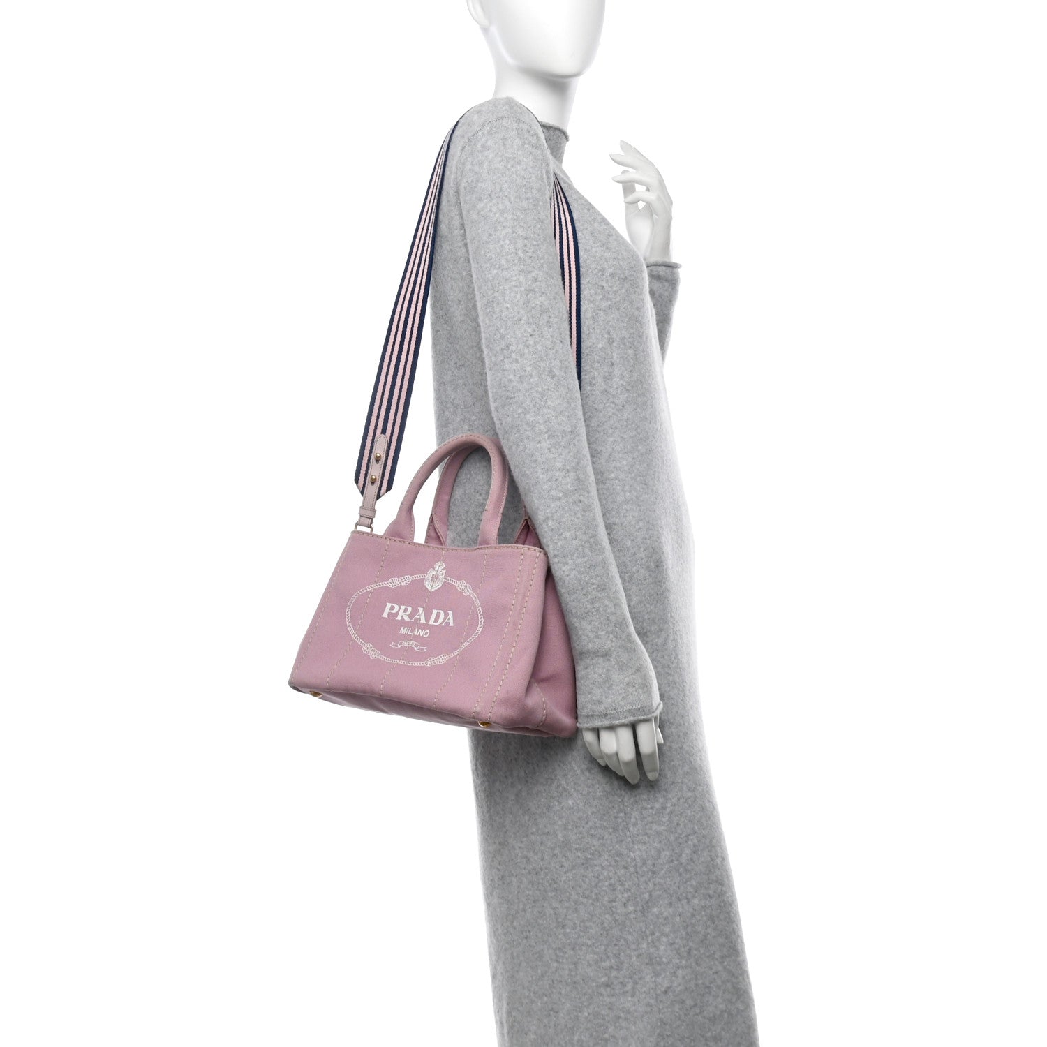 Prada Canapa Small Logo Tote Alabastro White 2 of 13