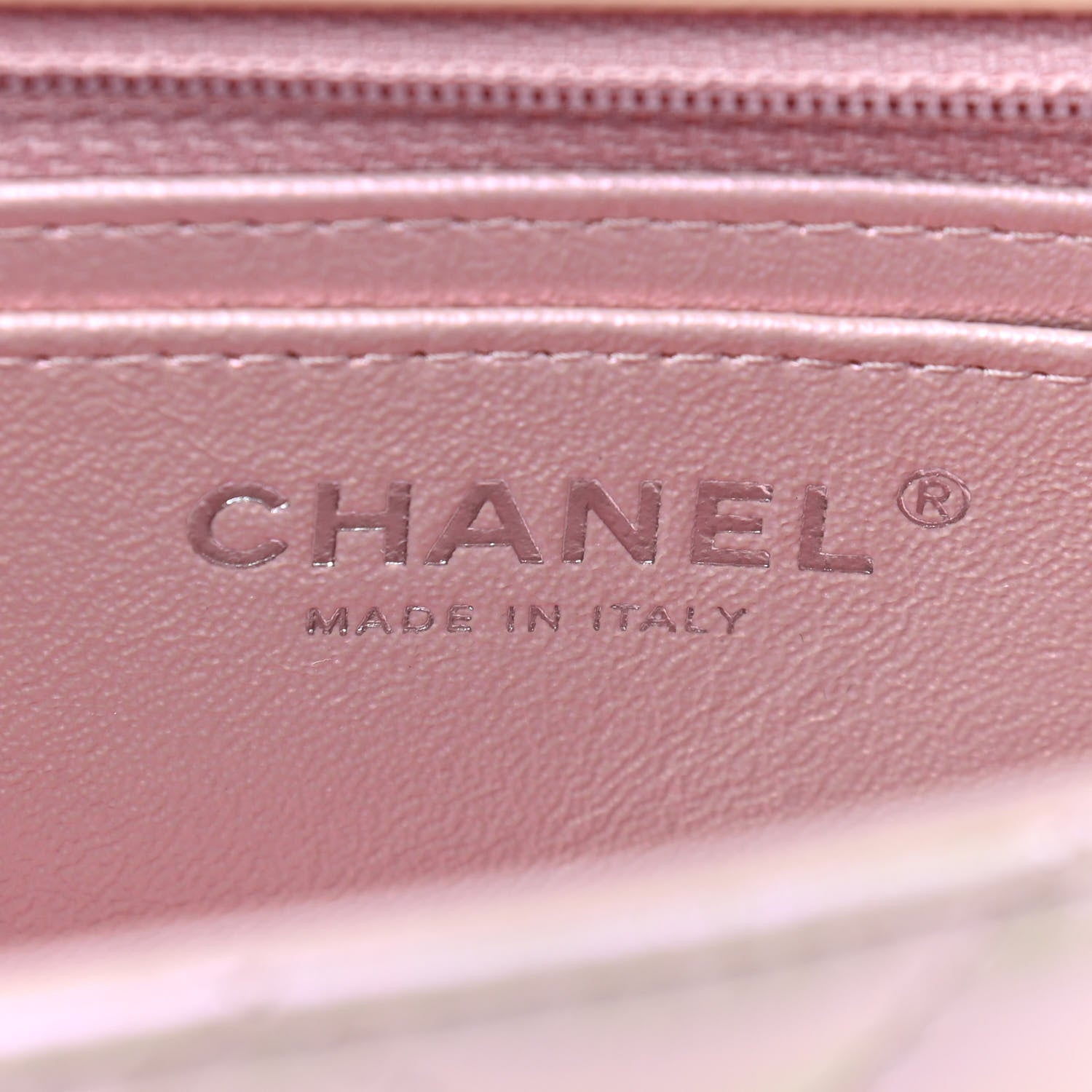 Chanel Iridescent Calfskin Quilted Mini Rectangular Flap Pink 6 of 9