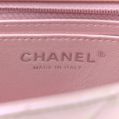 Chanel Iridescent Calfskin Quilted Mini Rectangular Flap Pink 6 of 9