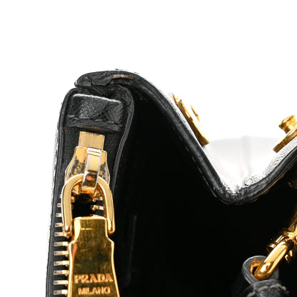 Prada Saffiano Small Galleria Double Zip Tote Black 13 of 16