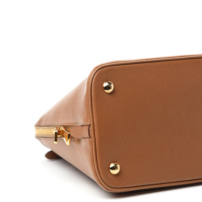 Prada Saffiano Lux Bauletto Caramel 6 of 10