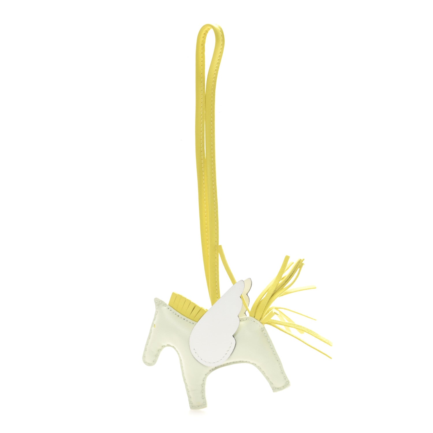 Hermes Milo Lambskin Grigri Rodeo Pegase Horse Bag Charm PM Vert Fizz Lime New White 1 of 5