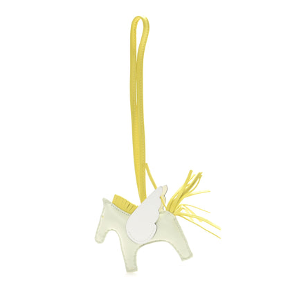 Hermes Milo Lambskin Grigri Rodeo Pegase Horse Bag Charm PM Vert Fizz Lime New White 1 of 5