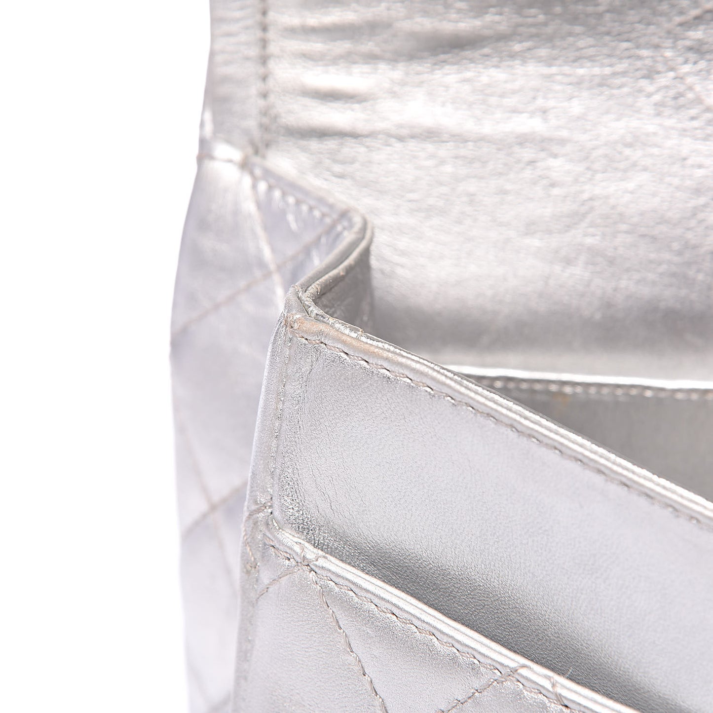 Metallic Lambskin Quilted 2.55 Reissue 227 Flap Silver