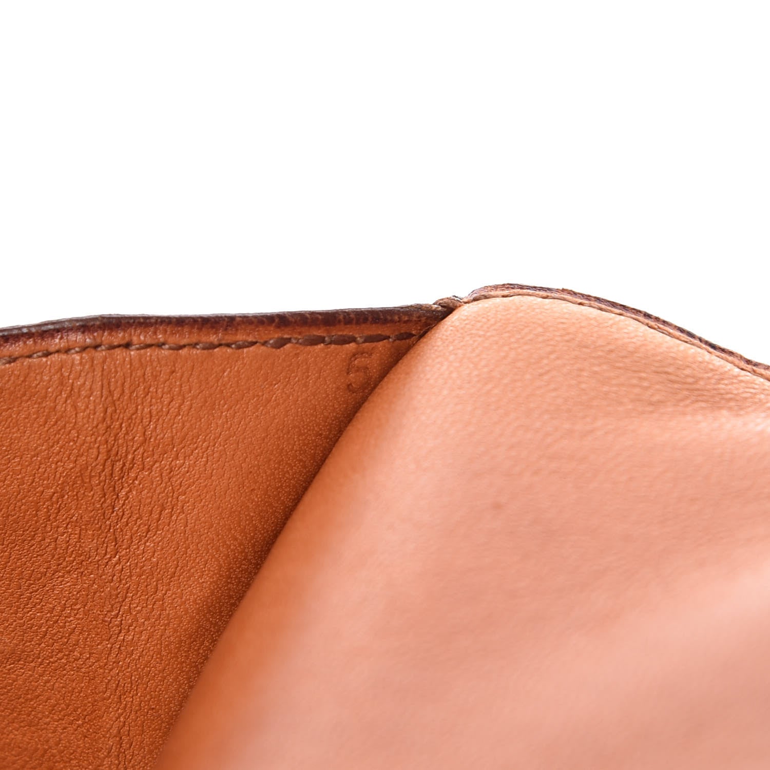 Hermes Ostrich Envelope Clutch Bag Cognac 7 of 10