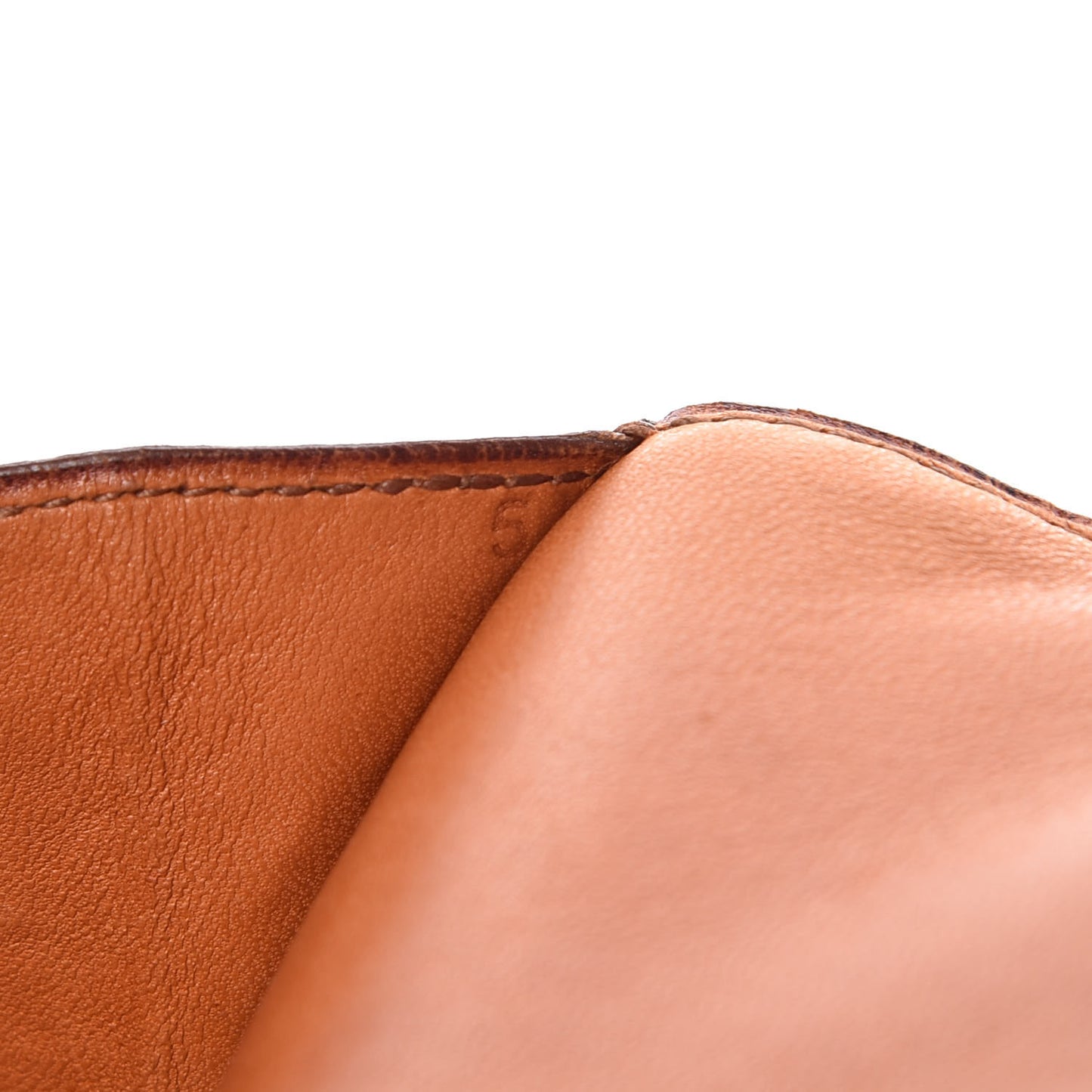 Ostrich Envelope Clutch Bag Cognac