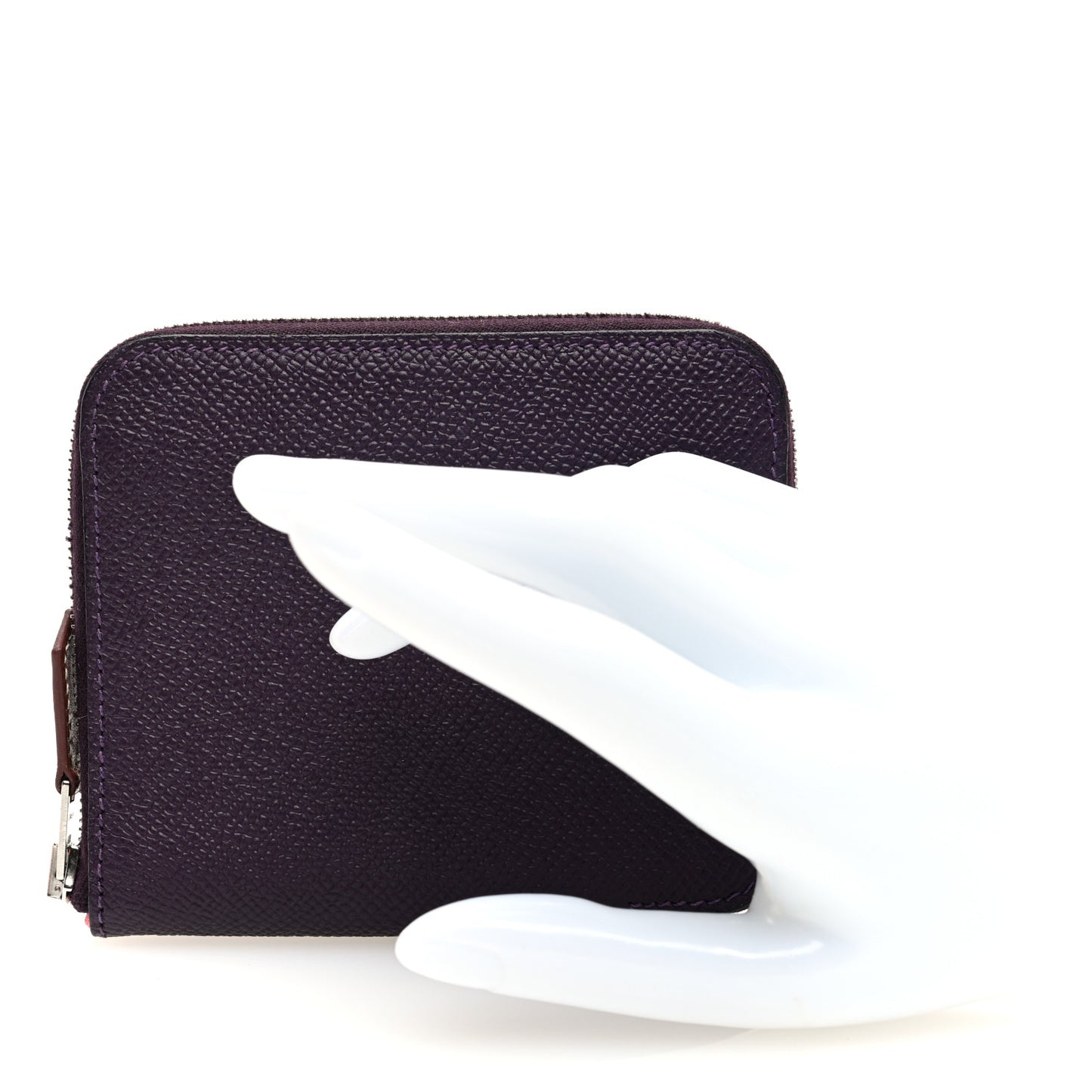 Epsom Silk'In Compact Wallet Raisin