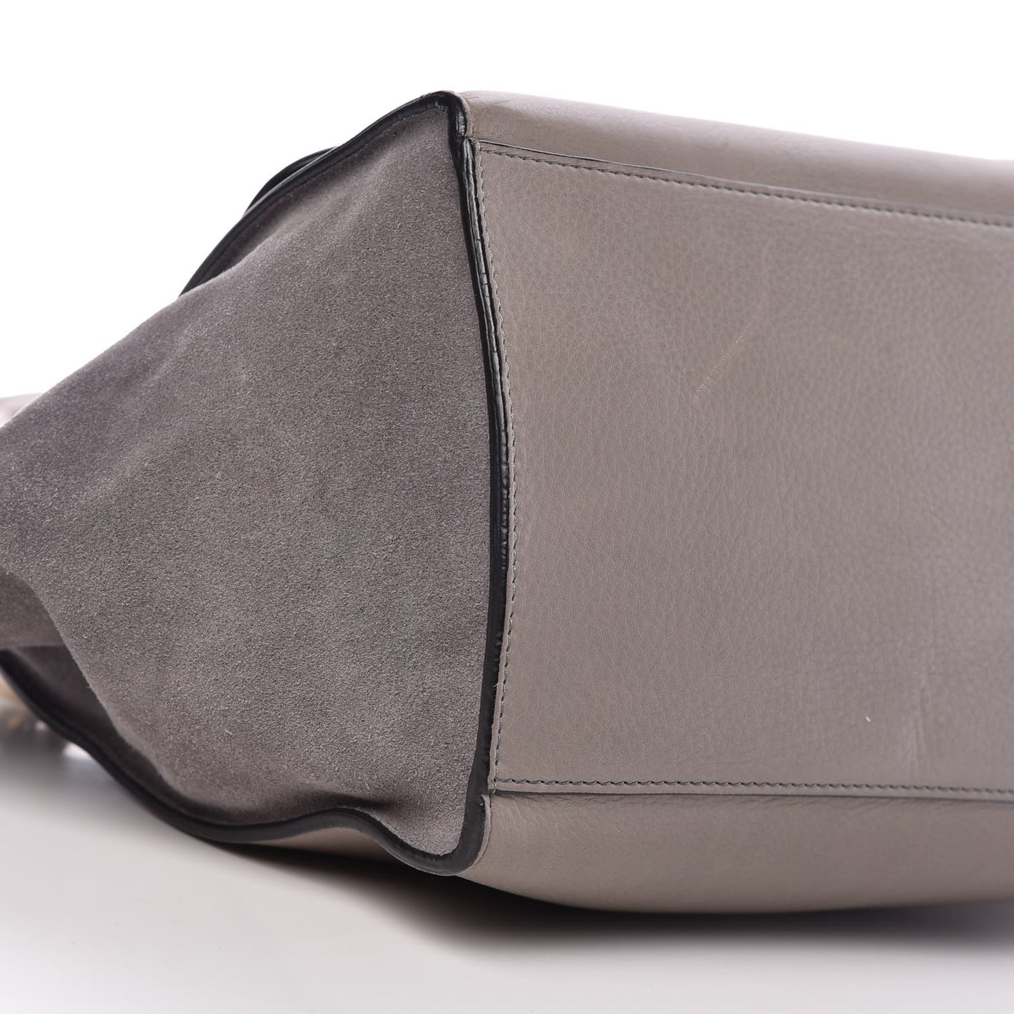 Calfskin Suede Medium Trapeze