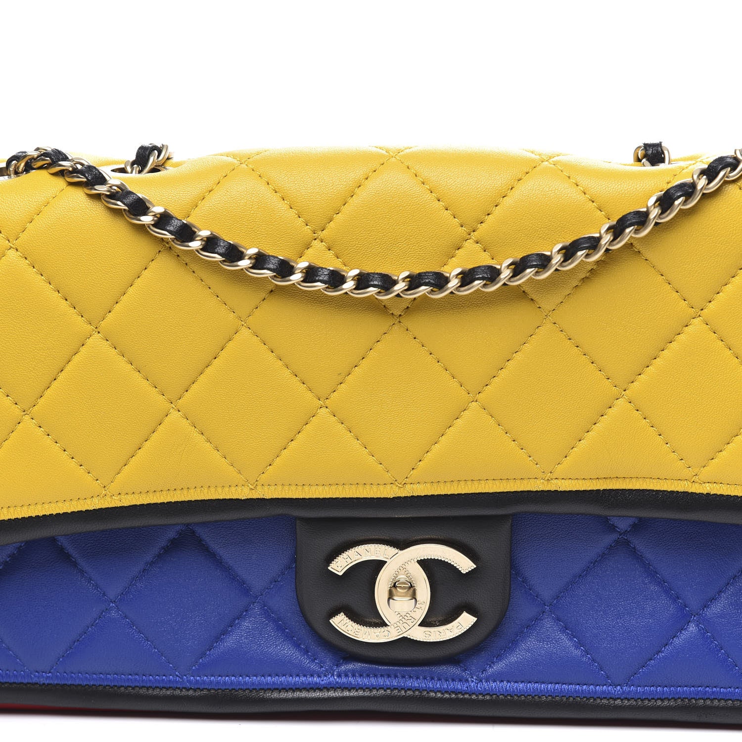 Chanel Lambskin Quilted Medium Graphic Flap Multicolor 11 of 11