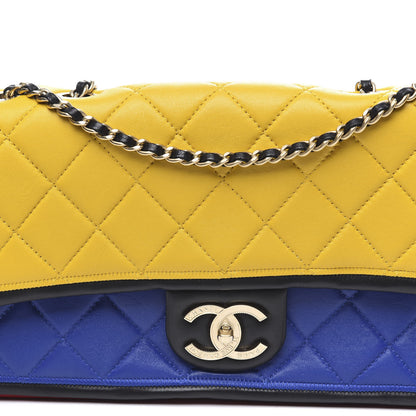 Chanel Lambskin Quilted Medium Graphic Flap Multicolor 11 of 11