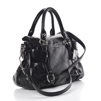 Miu Miu Vitello Lux Mini Bow Bag Black 4 of 11
