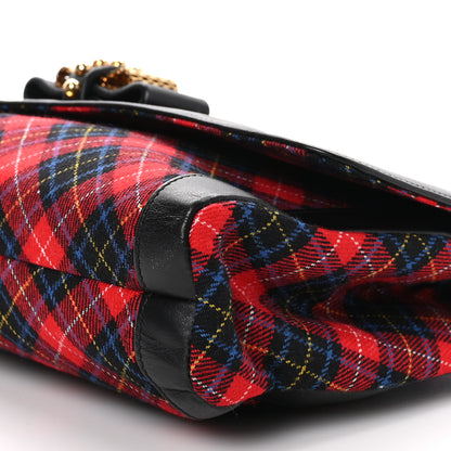 Christian Louboutin Wool Spiked Sweety Charity Shoulder Bag Plaid 9 of 9