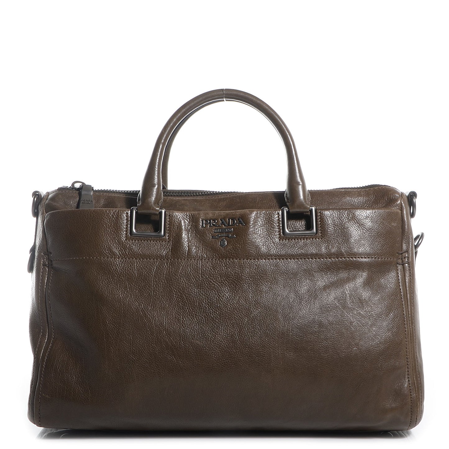 Glace Calf Extra Wide Tote Militare