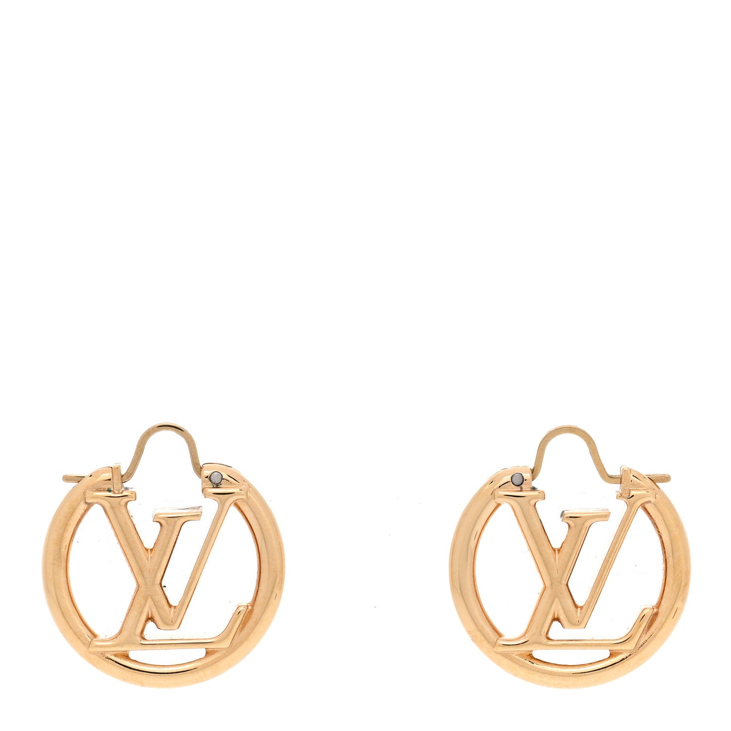 Metal Small Louise Hoop Earrings Gold