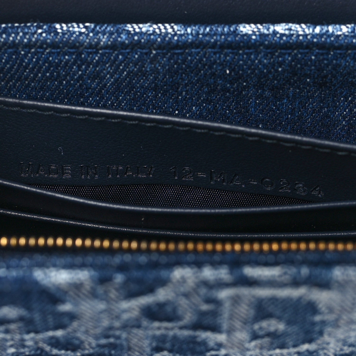 Christian Dior Oblique Denim Saddle Chain Long Wallet Blue 7 of 11