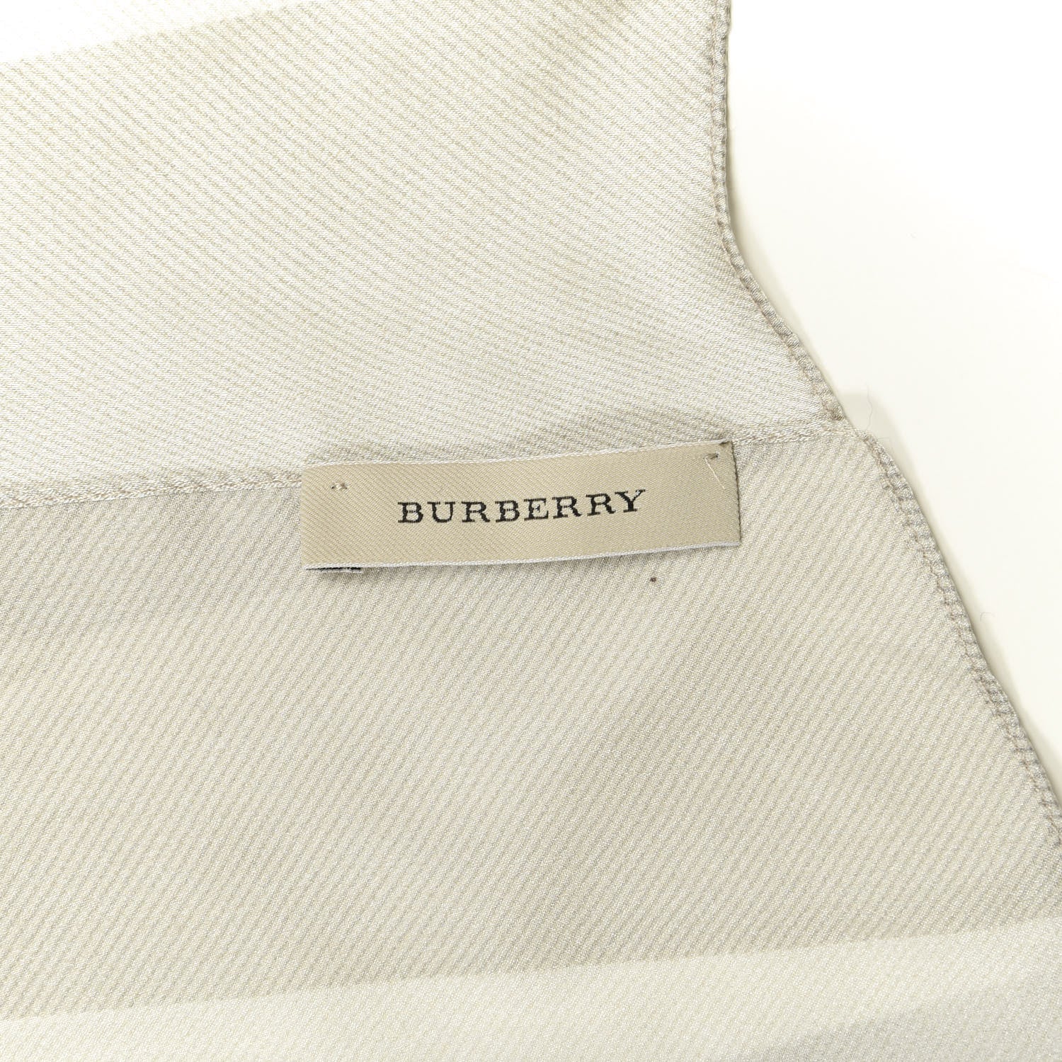 Burberry Satin Silk Mega Check Scarf Natural White 2 of 3