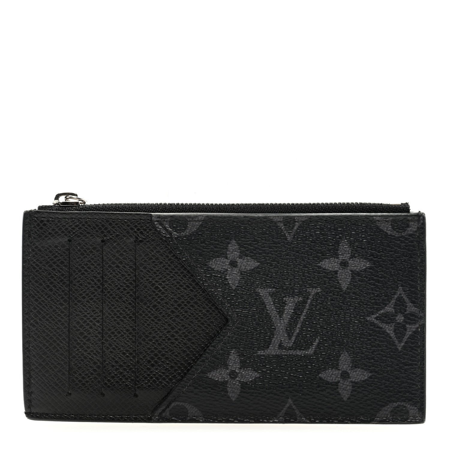 Louis Vuitton Monogram Eclipse Taiga Coin Card Holder 1 of 6