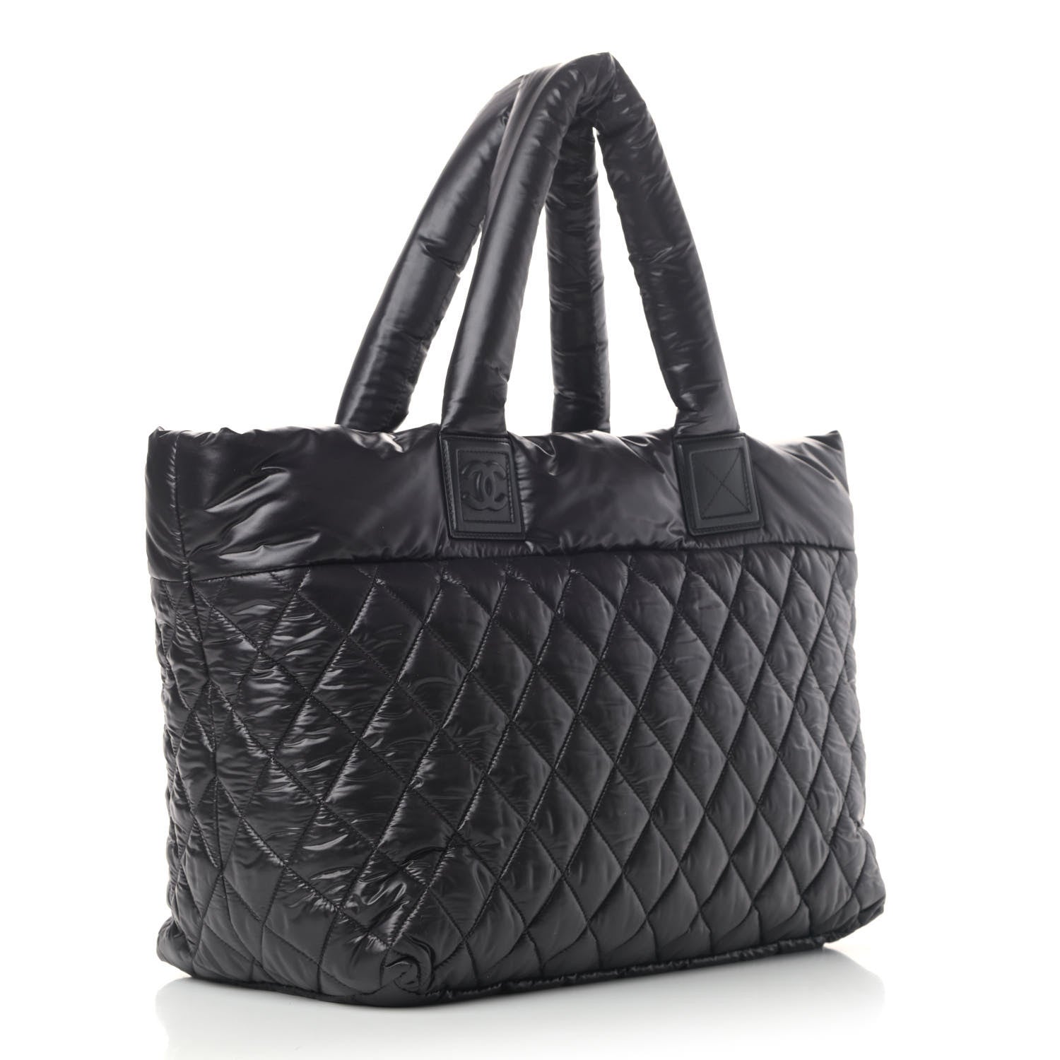 Chanel Nylon Quilted Large Coco Cocoon Tote Black 2 of 4