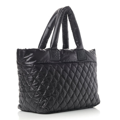 Chanel Nylon Quilted Large Coco Cocoon Tote Black 2 of 4