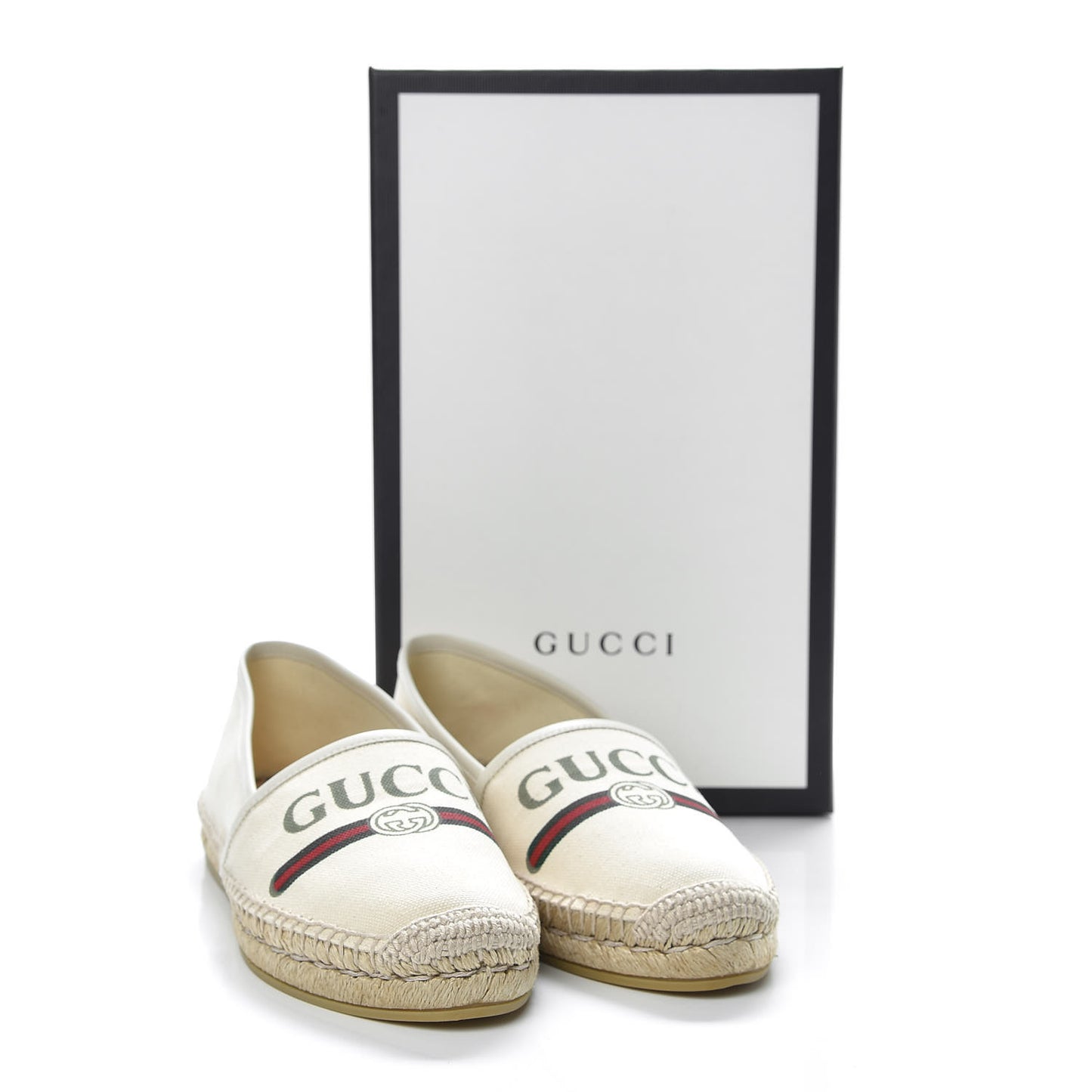 Canvas Logo Espadrilles 39.5 Greggio White