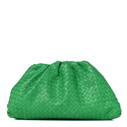 Bottega Veneta Nappa Maxi Intrecciato The Pouch Oversized Clutch Racing Green 1 of 12