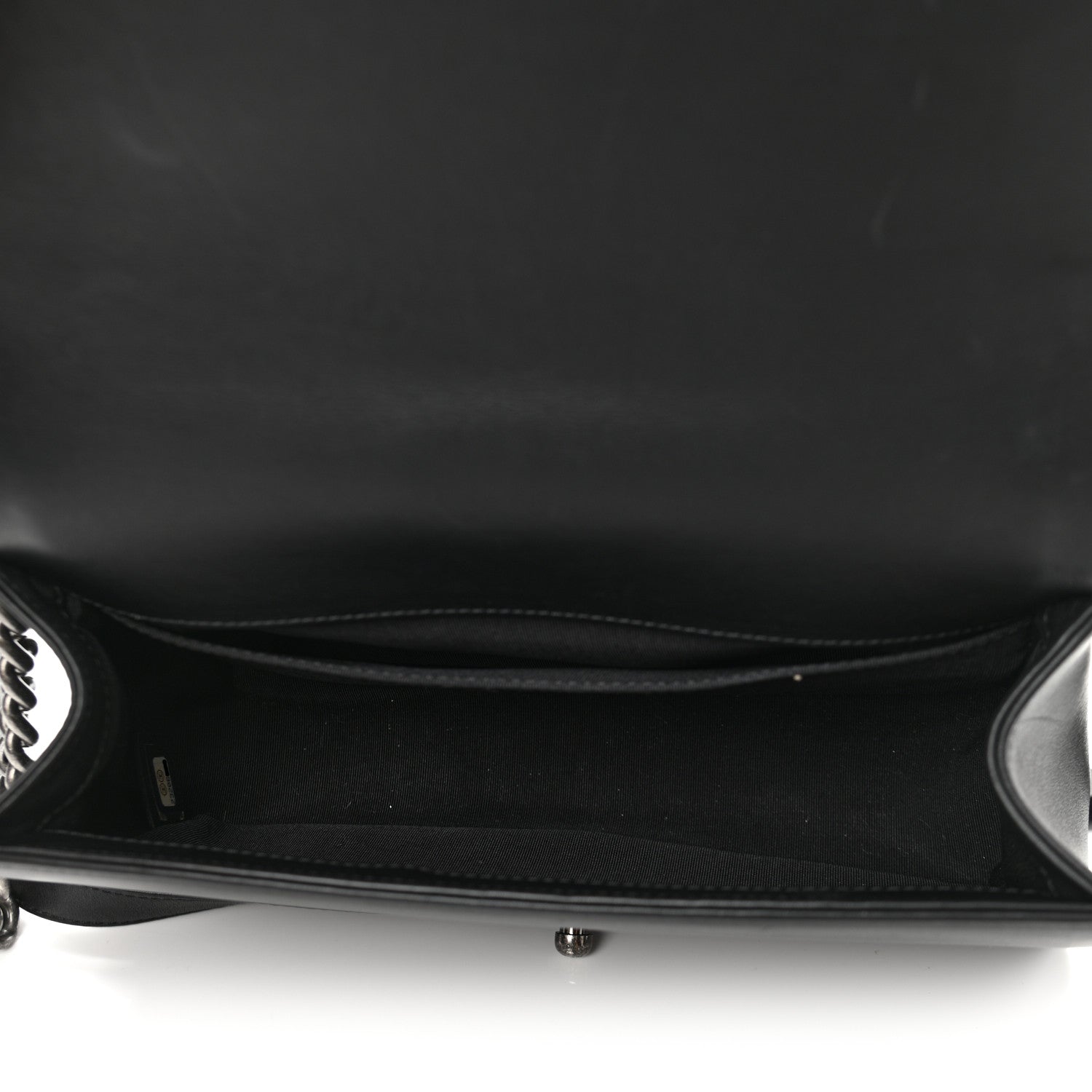 Chanel Calfskin Pleated Medium Boy In Rome Flap Black White 5 of 11