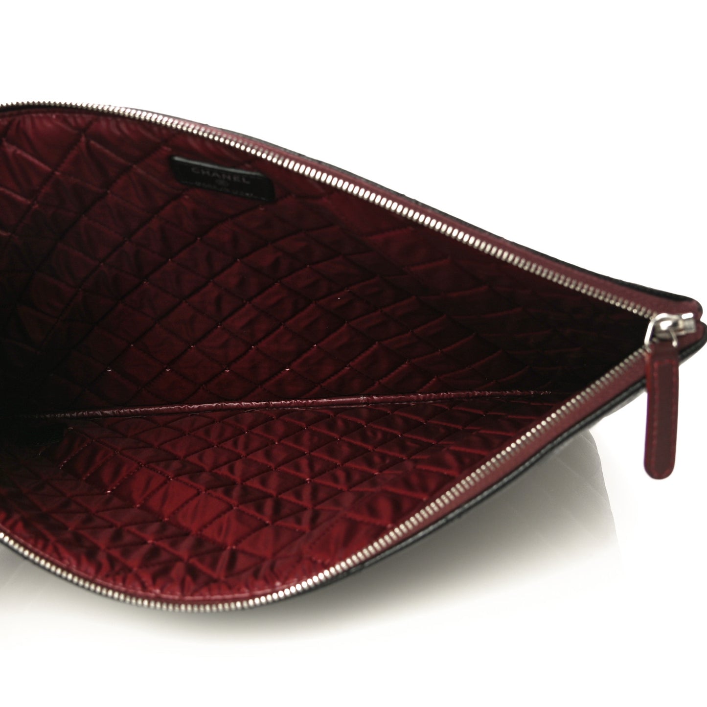 Caviar Quilted Large Cosmetic Case Black