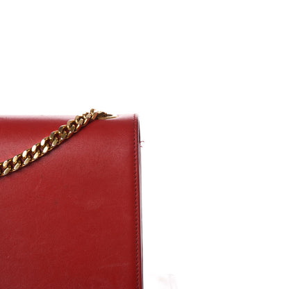 Saint Laurent Smooth Calfskin Medium Classic Monogram Kate Tassel Satchel Lipstick Red 10 of 25