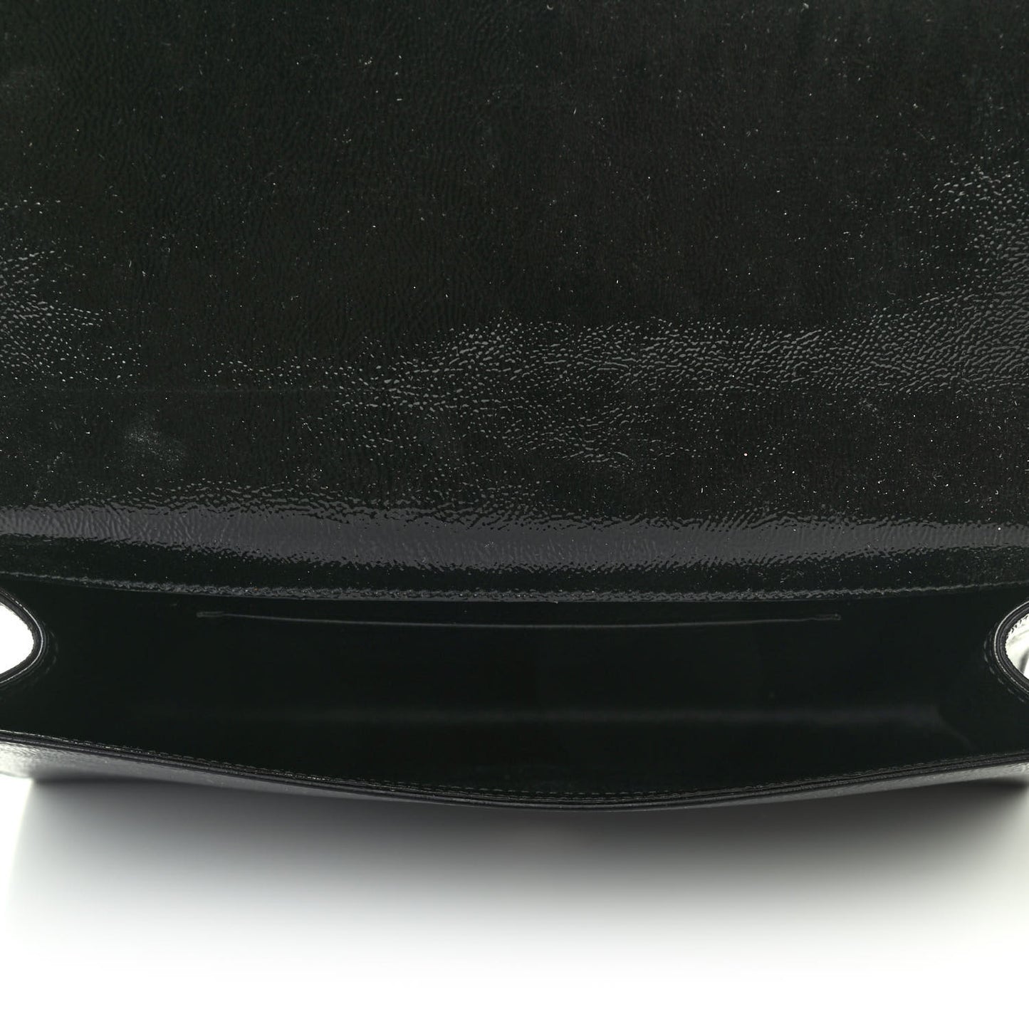 Textured Patent Monogram Large Belle De Jour Clutch Black