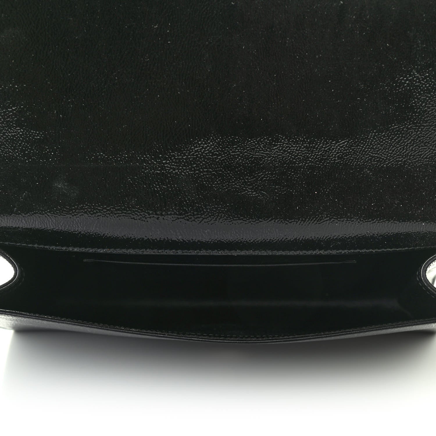 Saint Laurent Textured Patent Monogram Large Belle De Jour Clutch Black 4 of 4