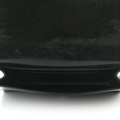 Saint Laurent Textured Patent Monogram Large Belle De Jour Clutch Black 4 of 4