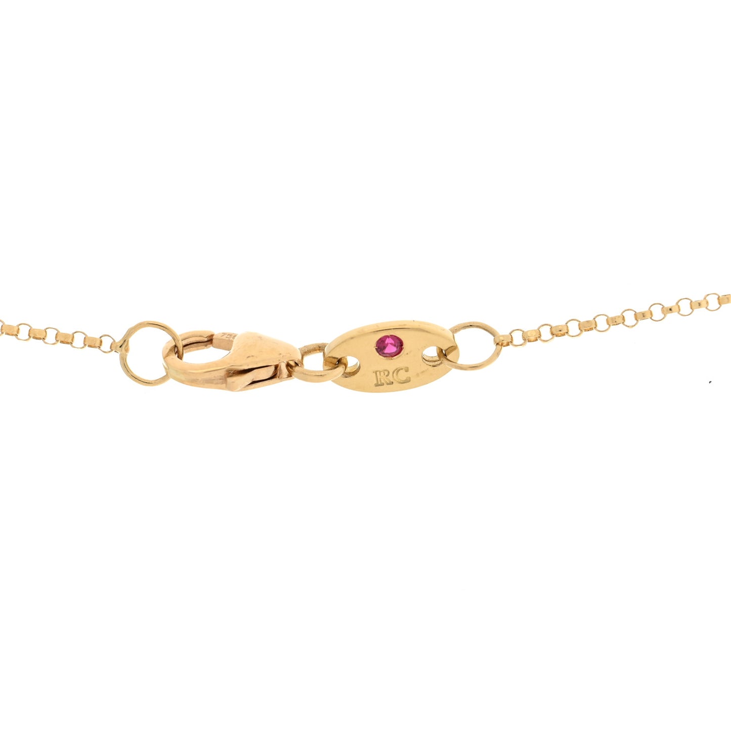 18K Yellow Gold Diamond Medium Vernazza Open Frame Flower Pendant Necklace