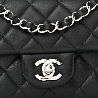 Chanel Lambskin Quilted Mini Rectangular Flap Black 8 of 10
