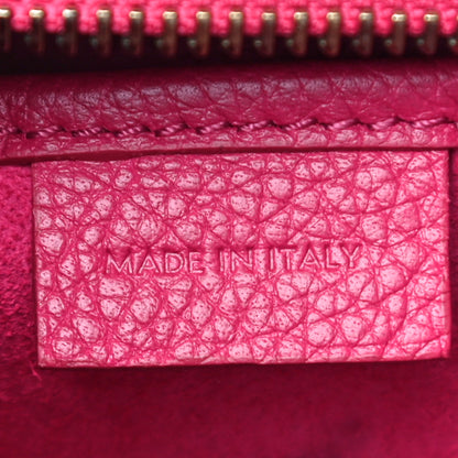 Celine Drummed Calfskin Nano Luggage Fuchsia 9 of 10